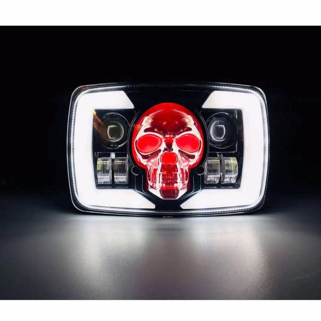 Bike LED Skull Light – Heavy-Duty Metal Shell with On/Off Switch