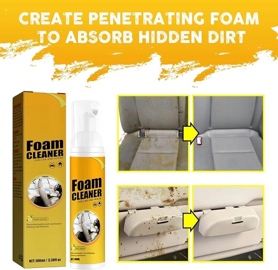 Yellow Foam Cleaner - Easy Installation for Dirt and Grime Removal