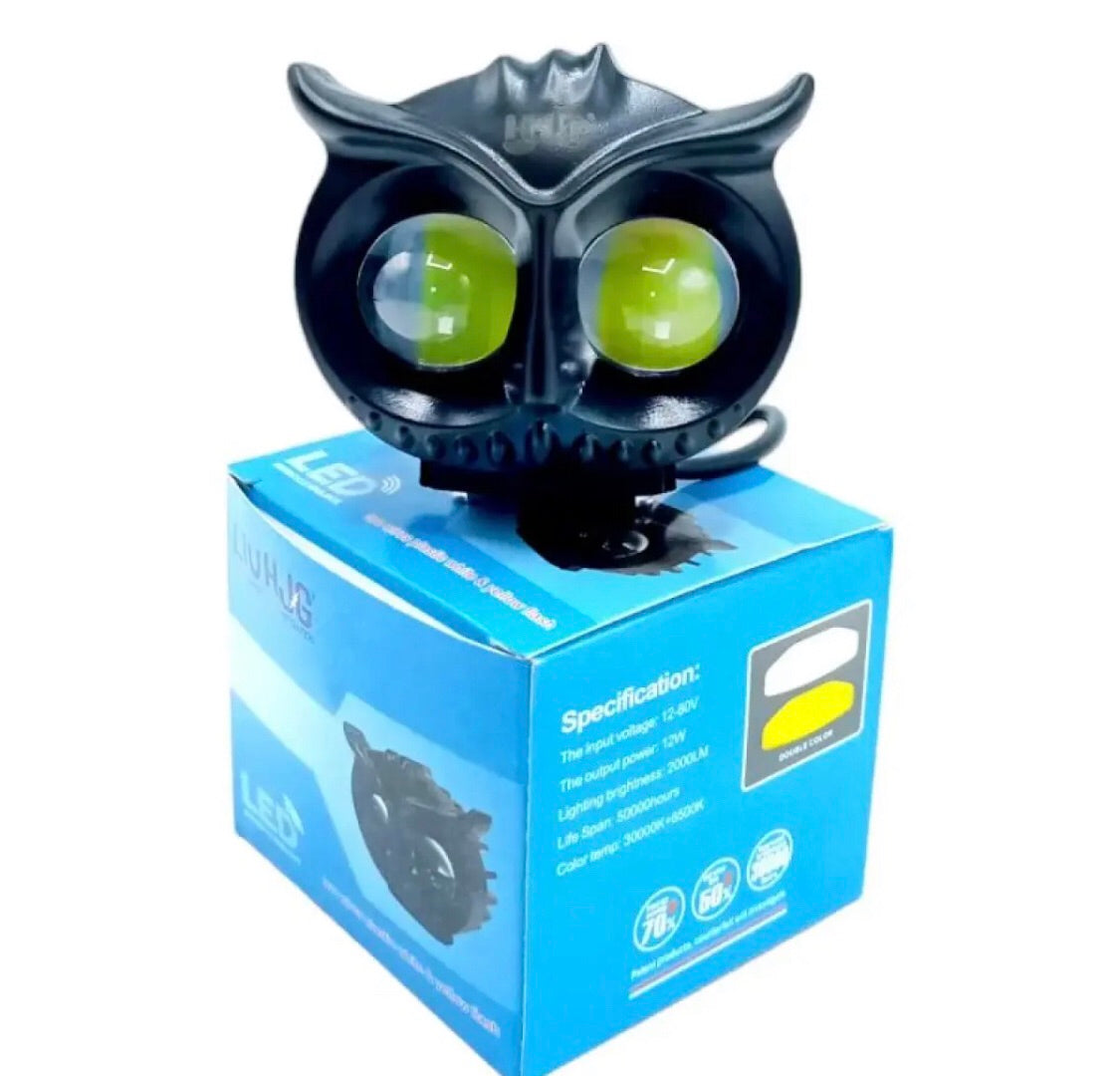 Owl-Shaped LED Bike Lights – Durable Metal Body, Front & Rear Safety Lights for Night Riding